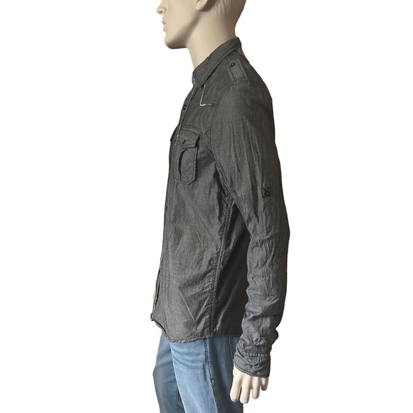 David Bitton Buffalo Shilo Cannon Combo Shirt Utility Cowboy Western Rare Y2K - Picture 4 of 16